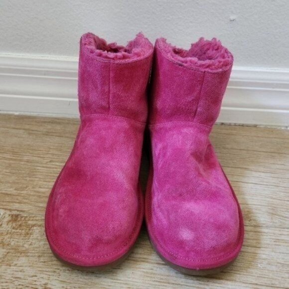 KOOLABURRA UGG PINK STAR MINI SUEDE GIRLS BOOTS - Picture 10 of 14